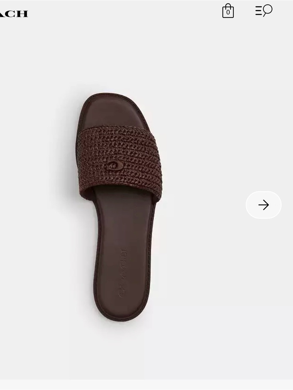 NWTCoach Women’s Brown Woven Holly Slide Sandal